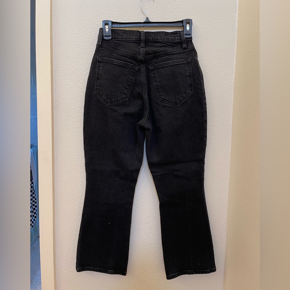 Abercrombie & Fitch Kick Flare Ultra High-Rise Black Jeans Size 25